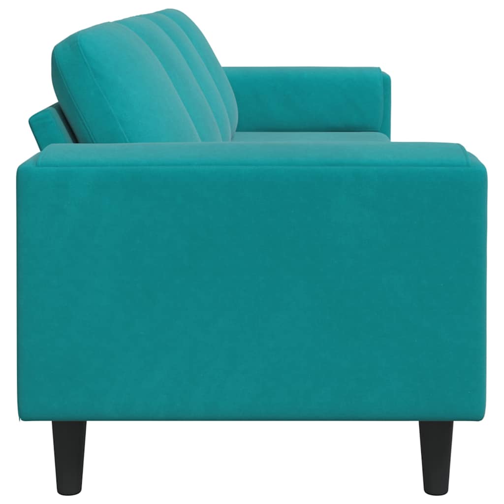 Sofa Set Turquoise Velvet